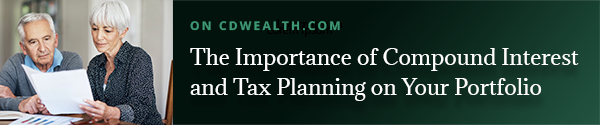 Promo for an article titled The Importance of Compound Interest and Tax Planning on Your Portfolio
