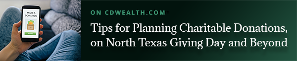 Promo for article titled Tips for Planning Charitable Donations, on North Texas Giving Day and Beyond
