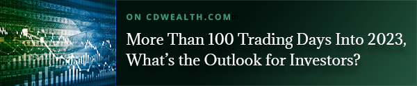 Promo for an article titled More Than 100 Days Into 2023, What's the Outlook for Investors?