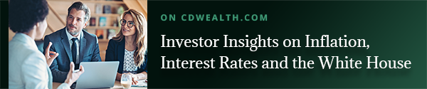 Promo for an article titled Investor Insights on Inflation, Interest Rates and the White House.