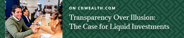 Promo for article titled Transparency over Illusion: The Case for Liquid Investments.