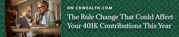 Promo for an article titled The Rule Change That Could Affect Your 401K Contributions This Year.